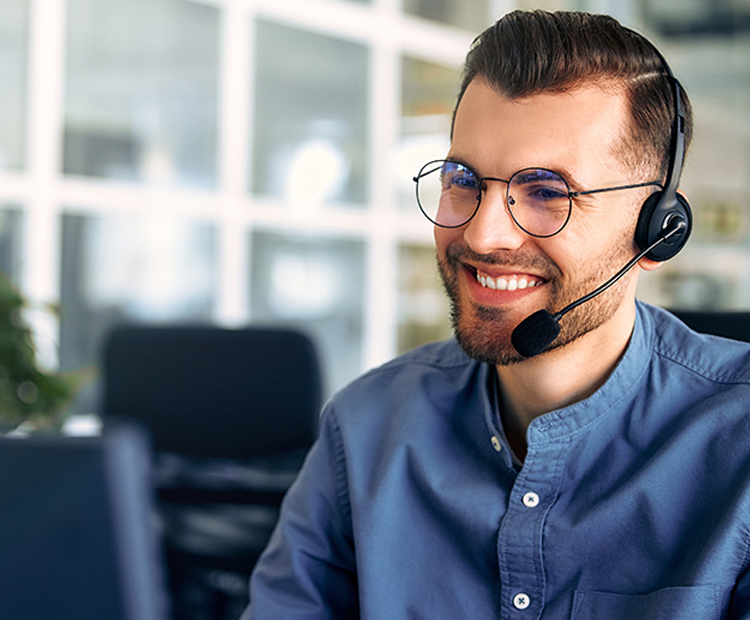 a man with headphones and mic